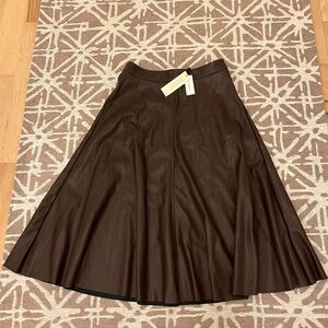 Banana Republic brown vegan leather skirt